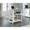 Sauder Kitchen Island Baltic Oak/white , Counter-height, multi-purpose table for kitchen storage and prep 428253